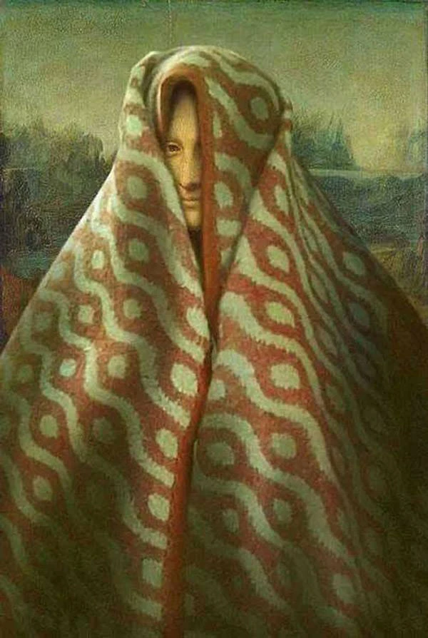 Mona Lisa in blanket meme