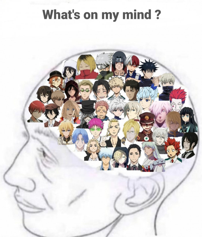 What's on my mind? The brain contains anime characters